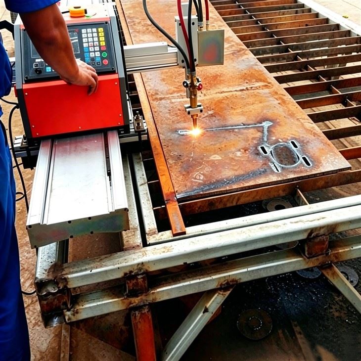 Portable CNC Dual Plasma Flame Cutting Machine-5